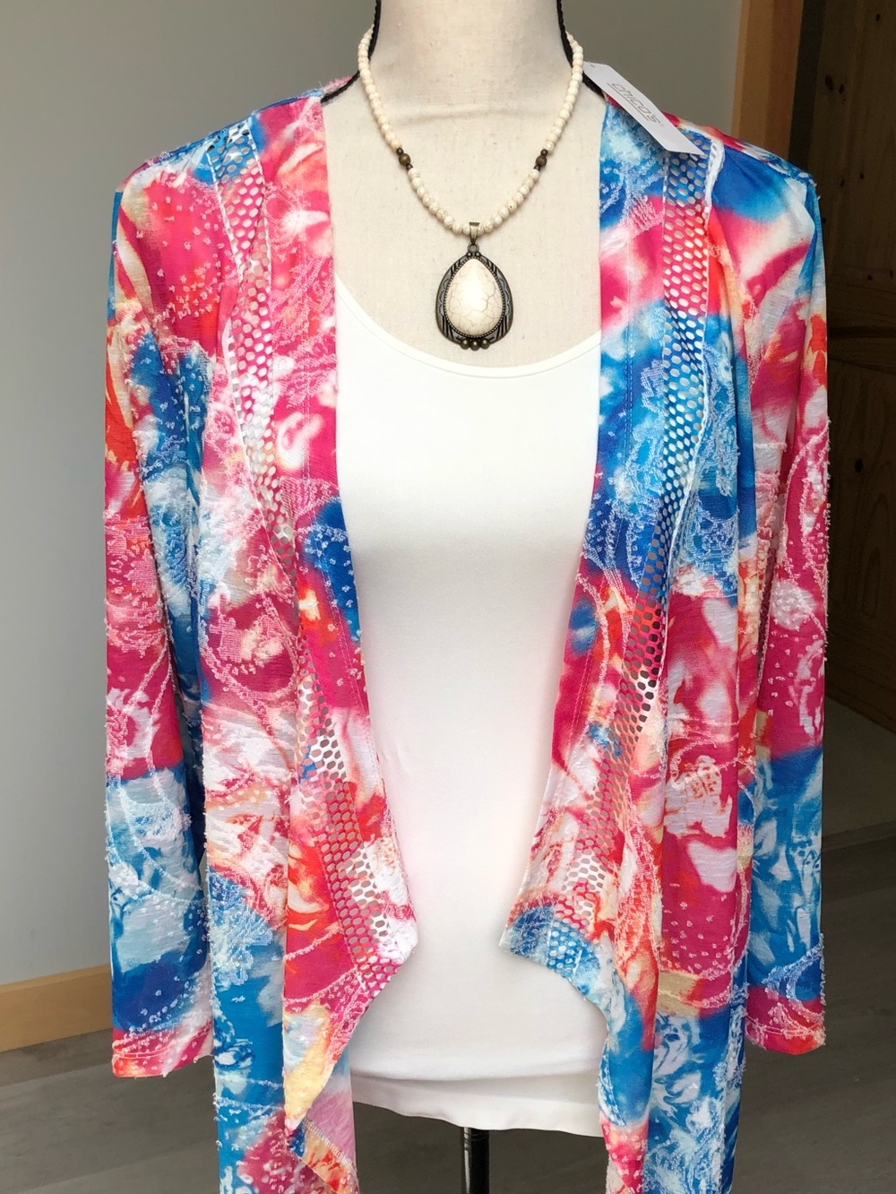 NWT Chico’s Floral Waterfall Summer Cardigan Retails $70